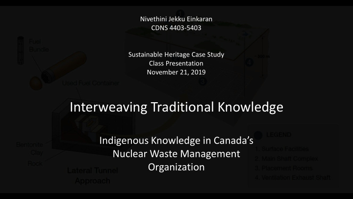 interweaving traditional knowledge