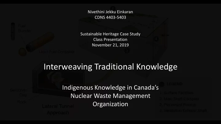 interweaving traditional knowledge