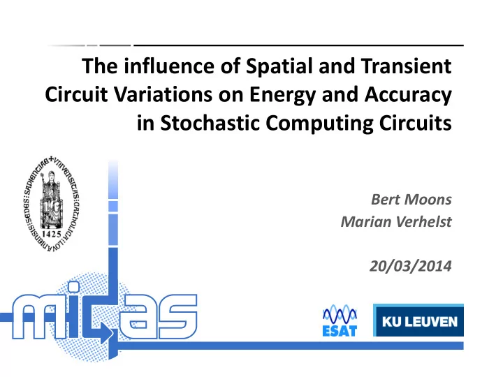 circuit variations on energy and accuracy