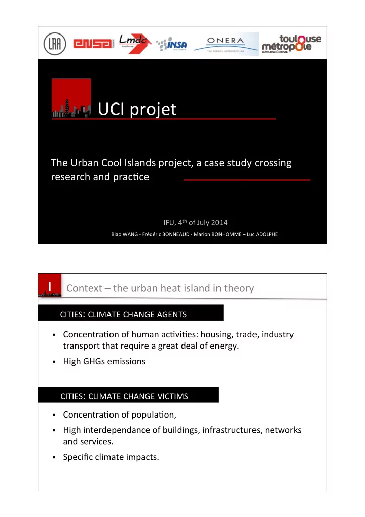 uci projet