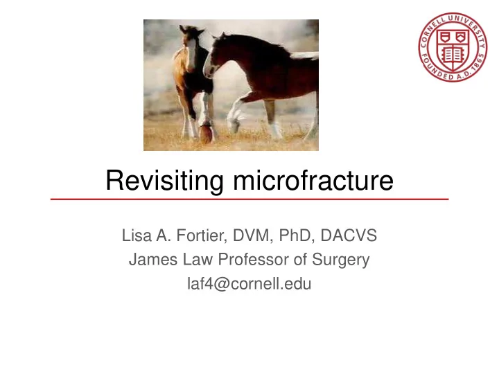 revisiting microfracture