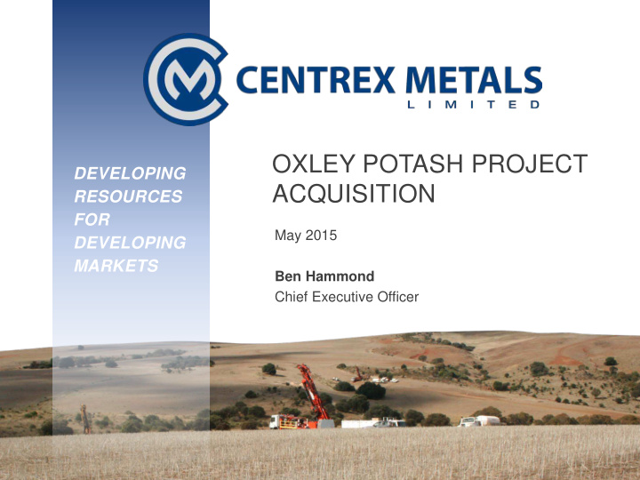 oxley potash project