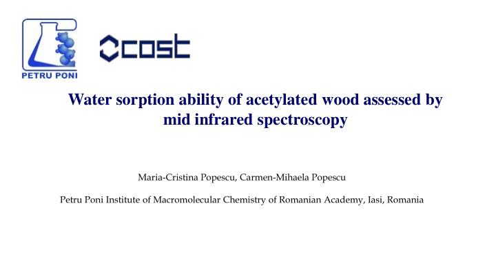 water sorption ability of acetylated wood assessed by