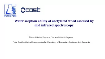Water sorption ability of acetylated wood assessed by  mid infrared spectroscopy  Maria-Cristina