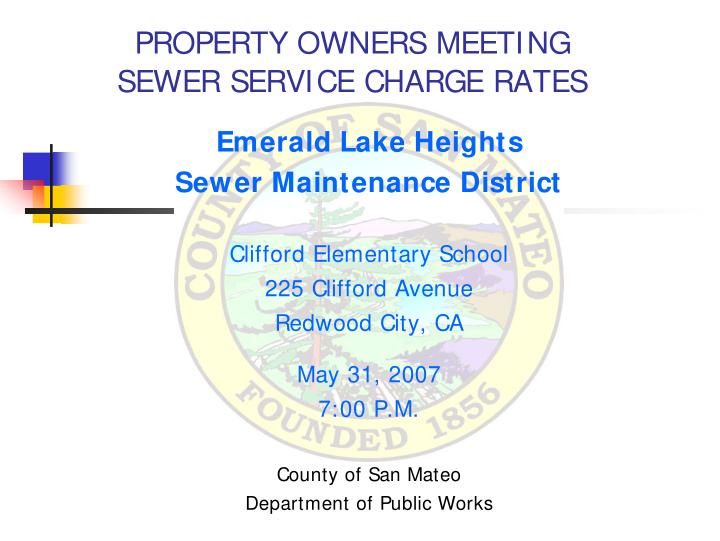 property owners meeting sewer service charge rates