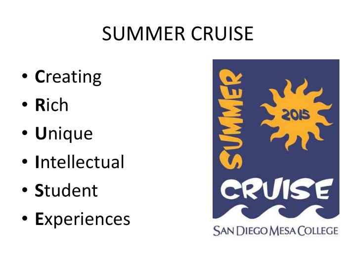 summer cruise