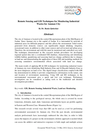 Abstract  The city of Amman is located in the central Mesopotamian plain of the Mid Region of