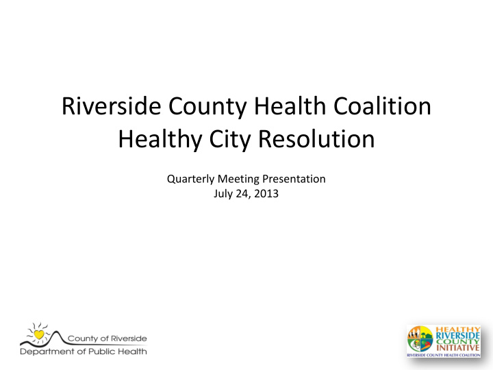 riverside county health coalition