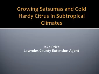 Jake Price  Lowndes County Extension Agent  2003 Version  2003 version  Trifoliate Orange  *****