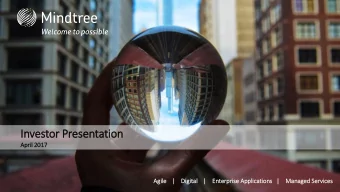 Investor Presentation  In  Apr  April 2017  Agi  Agile    |  |    Dig  Digital    |  |    En