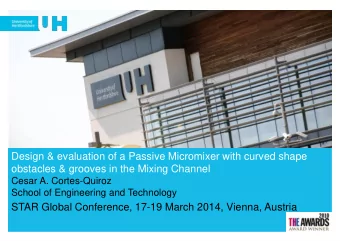 Design &amp; evaluation of a Passive Micromixer with curved shape  obstacles &amp; grooves in the