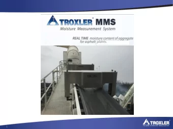 plants.  1  Outline  Current Issues  Explanation of MMS and  What it measures  MMS
