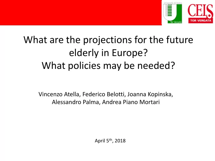 what are the projections for the future
