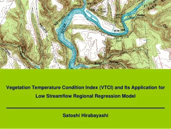 Vegetation Temperature Condition Index (VTCI) and Its Application for  Low Streamflow Regional