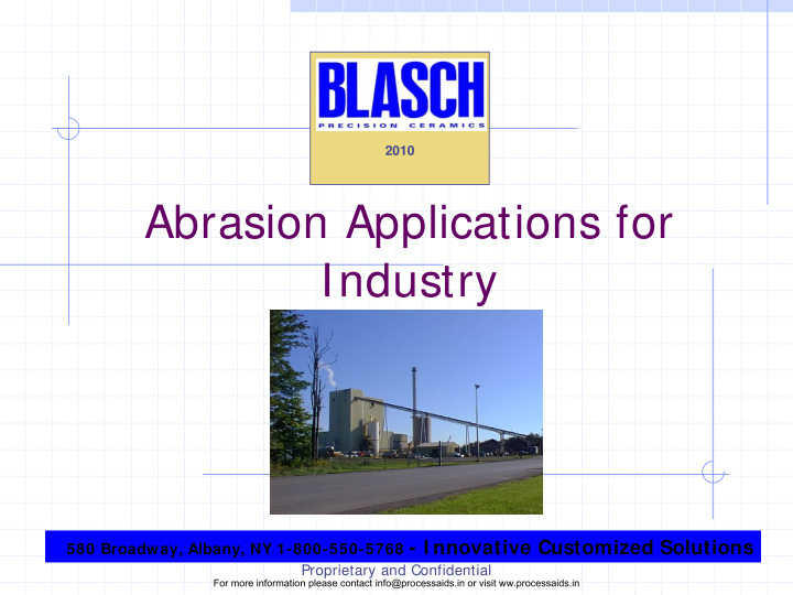 abrasion applications for industry