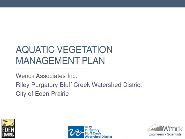 aquatic vegetation management plan