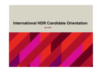 International HDR Candidate Orientation April 2019  Organisational Chart  The Macquarie Story