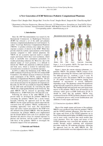 A New Generation of ICRP Reference Pediatric Computational Phantoms Chansoo Choi a , Bangho Shin a