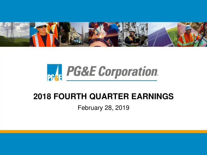 2018 fourth quarter earnings