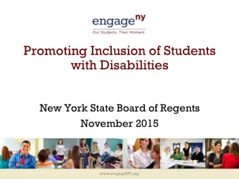 New York State Board of Regents  November 2015  www.engageNY.org  Key Principles  BLUEPRINT FOR