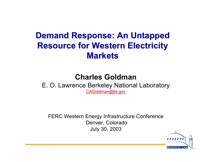 demand response an untapped demand response an untapped