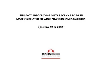 MSEDCL is committed to  MSEDCL is committed to  Promotion of  Green  Promotion of  Green