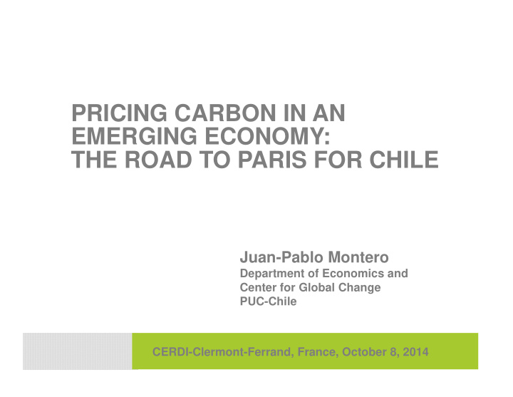 pricing carbon in an emerging economy the road to paris