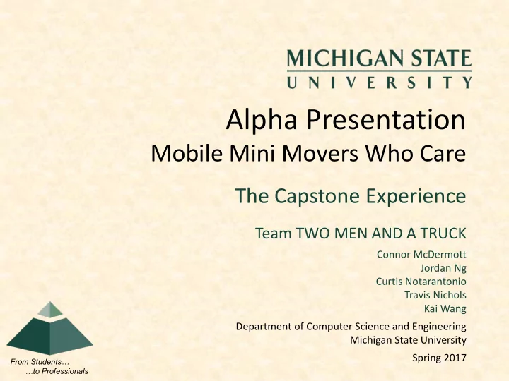 alpha presentation