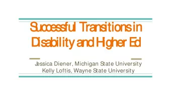 S  uc  c  c  c  e  es  s  s  s  ful T  f  Trans  s  i  itions  s  i  in  D  is  is  abil  ilit  ity