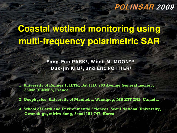 coastal wetland monitoring using multi frequency