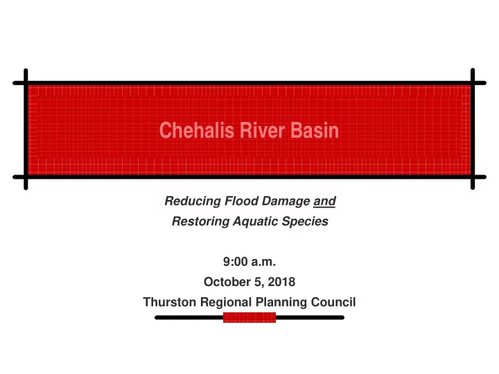 chehalis river basin