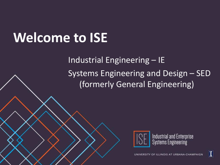 welcome to ise