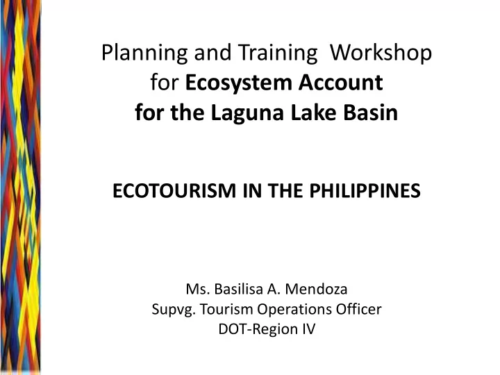 planning and training workshop