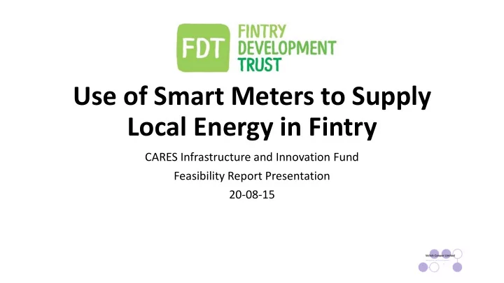 use of smart meters to supply