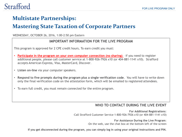multistate partnerships