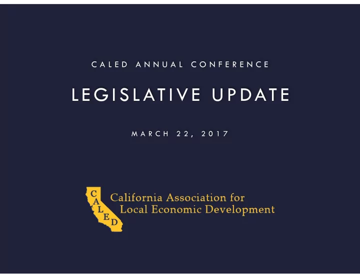 legislative update