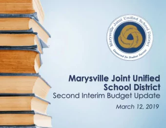 Marysville Joint Unified  School District  Second Interim Budget Update  March 12, 2019  2  3  Page