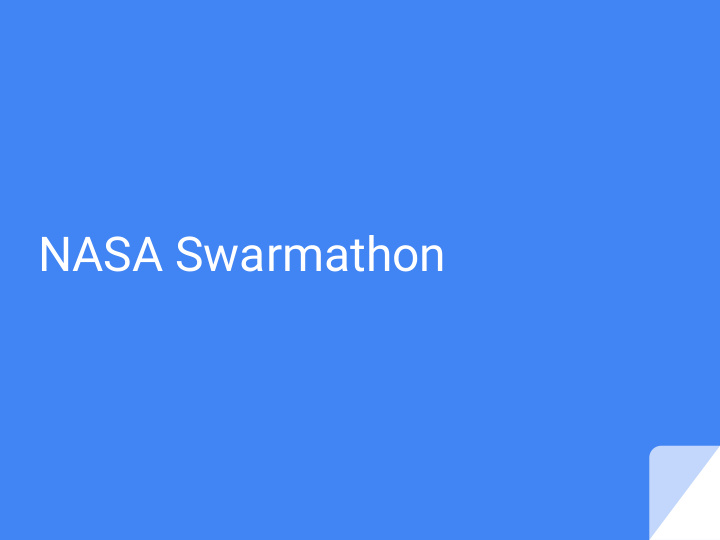 nasa swarmathon