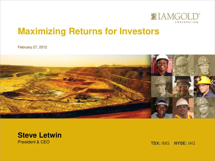maximizing returns for investors