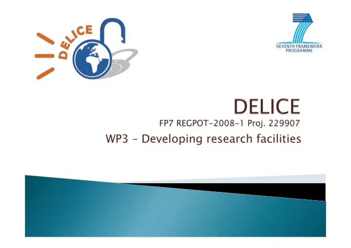 wp3 developing research facilities lidar