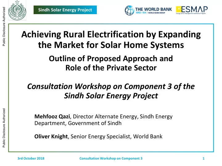 the market for solar home systems