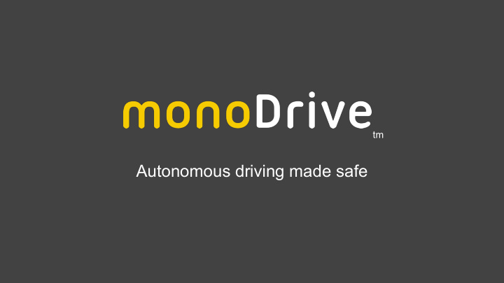 autonomous driving made safe founder bio