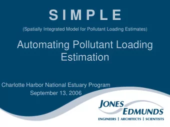 S I M P L E  (Spatially Integrated Model for Pollutant Loading Estimates)  Automating Pollutant