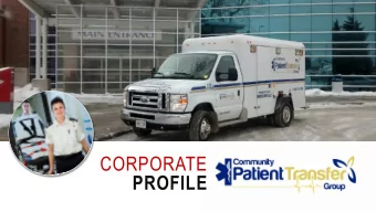 CORPORATE  PROFILE  SPIRIT OF NIAGARA AWARDS 2015  MEDICAL  Ontarios  TRANSPORTATION  LEADER  ER