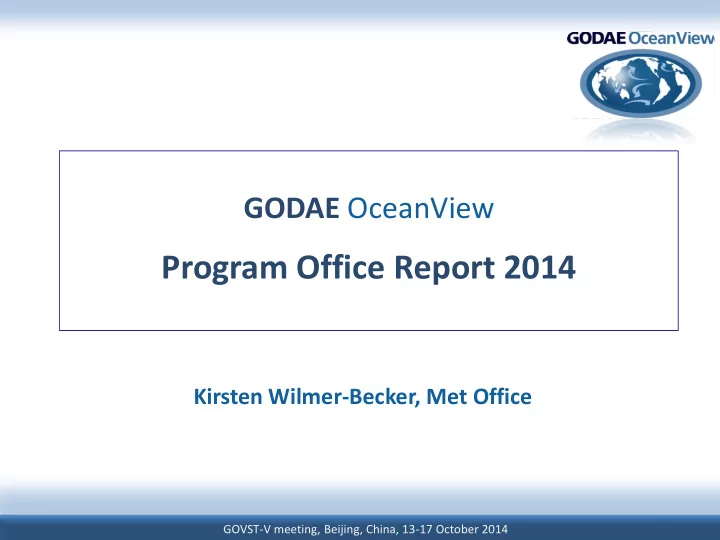 kirsten wilmer becker met office govst v meeting beijing