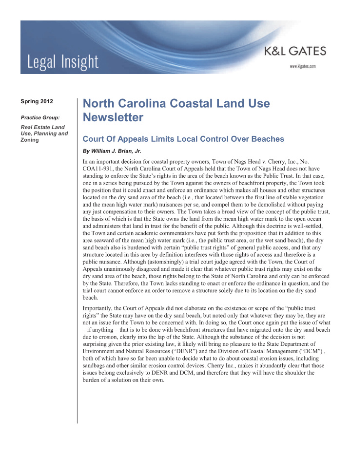 north carolina coastal land use