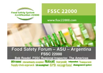 Food Safety Forum    ASU  ASU    Argentina  Argentina  Food Safety Forum  FSSC 22000