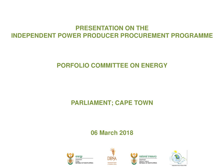 presentation on the independent power producer