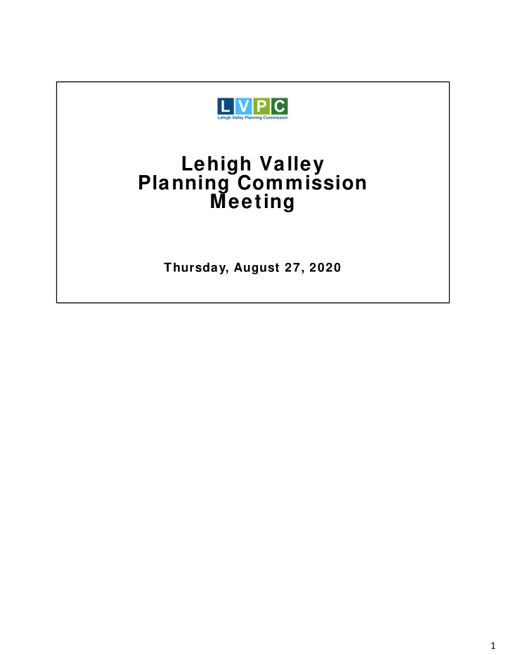 lehigh valley planning commission meeting