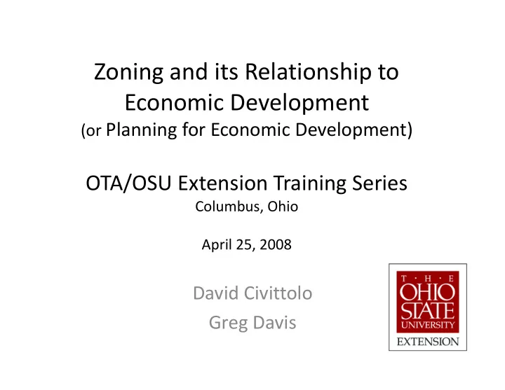 zoning and its relationship to zoning and its